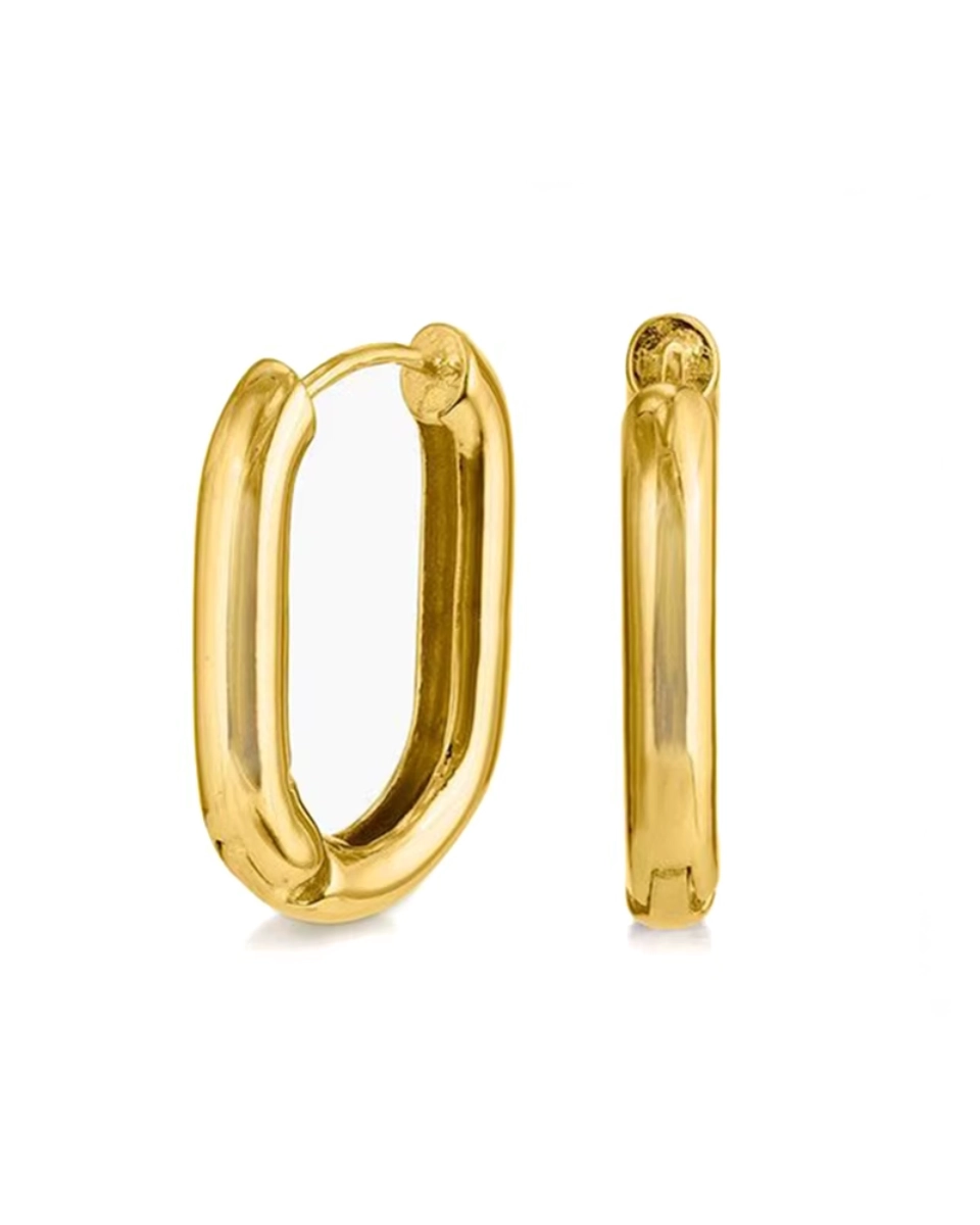 Kolczyki srebrne Clip Gold