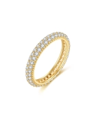 Pierścionek srebrny z cyrkoniami Band Gold