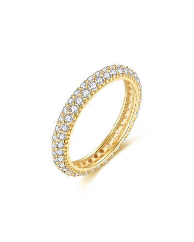 Pierścionek srebrny z cyrkoniami Band Gold