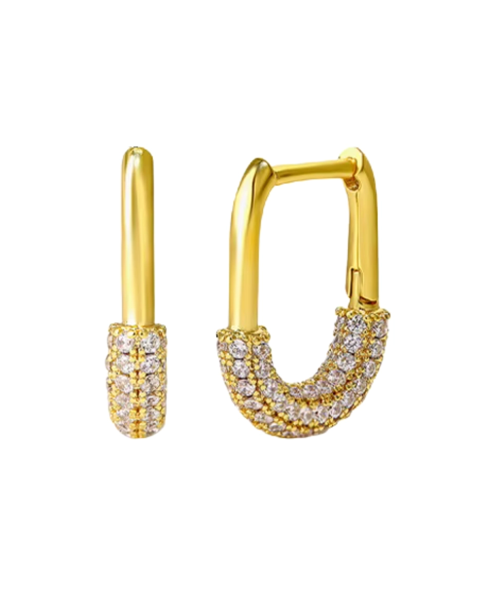 Kolczyki srebrne z cyrkoniami Fame Gold