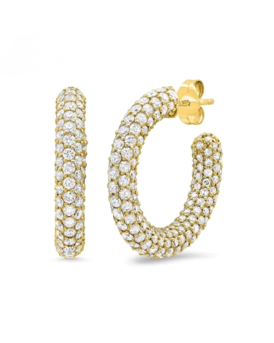 Kolczyki srebrne z cyrkoniami Sparkle maxi Gold