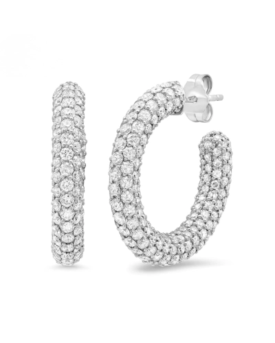 Kolczyki srebrne z cyrkoniami Sparkle maxi Silver