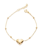 Bransoletka z kulkami i sercem Cherish Gold