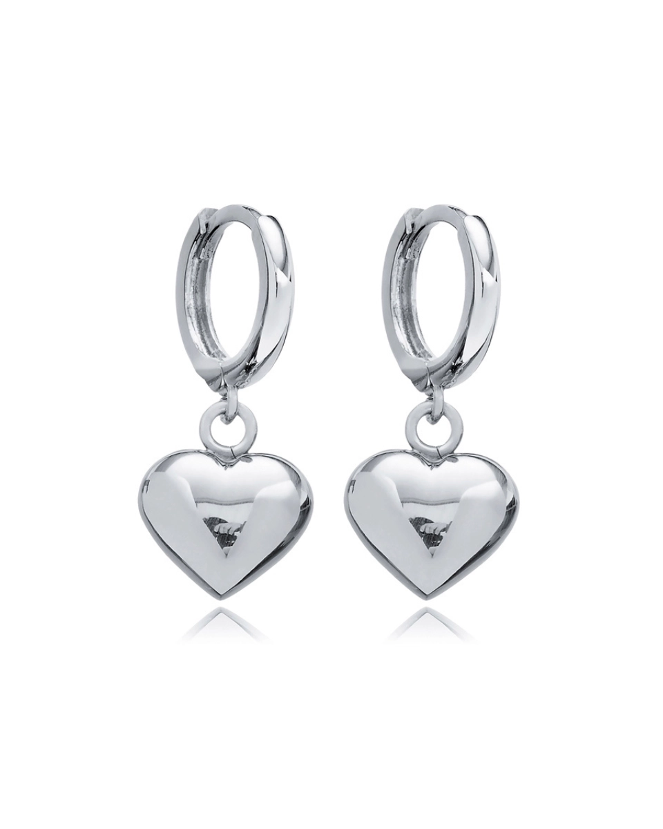 Kolczyki z serduszkami Honey Silver