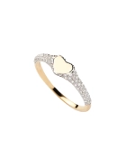 Pierścionek z cyrkoniami Amore Gold