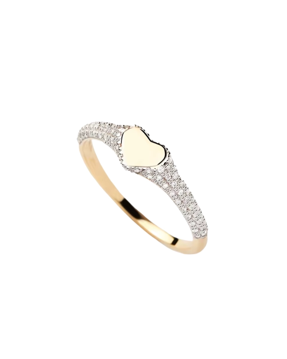 Pierścionek z cyrkoniami Amore Gold