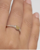 Pierścionek z cyrkoniami Amore Gold