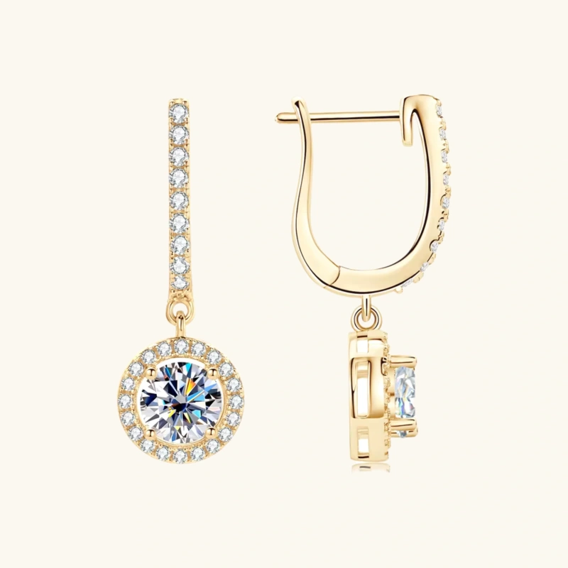 kolczyk złoty z morisantem