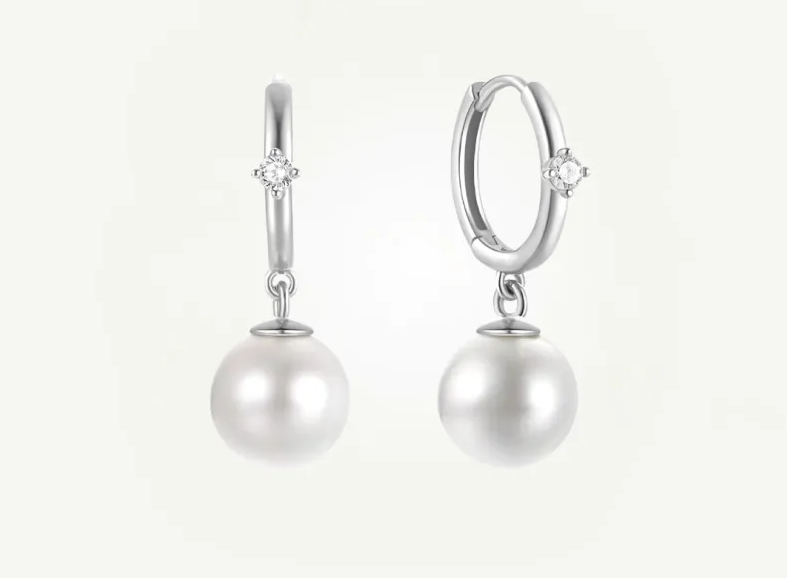 Srebrne kolczyki z perłami Snobistiq